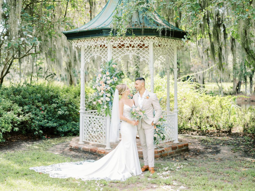 Portrait of Bride and Groom at Charleston Wedding