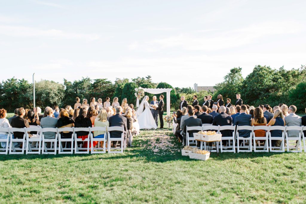 outdoor wedding ceremony in Martha's vineyard