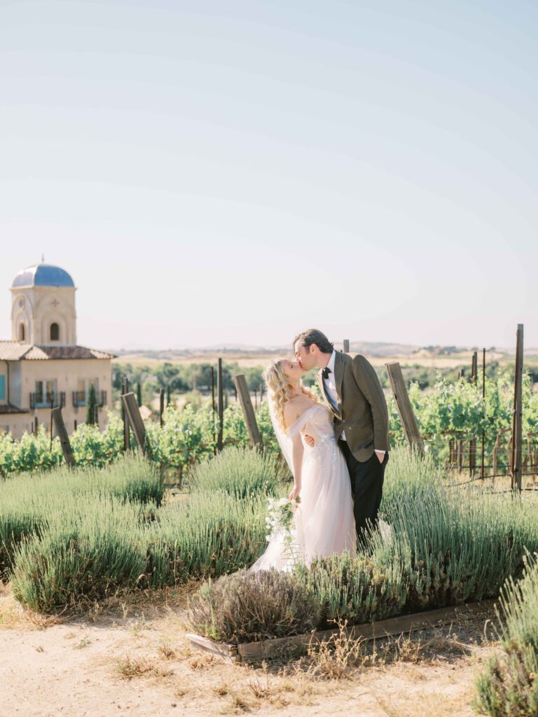 Allegretto Vineyard Resort | California Vineyard wedding, bride and groom, Italy vineyard, scenic landscape